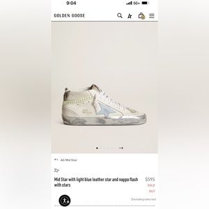 Pristine condition Golden Goose Midstar size 37